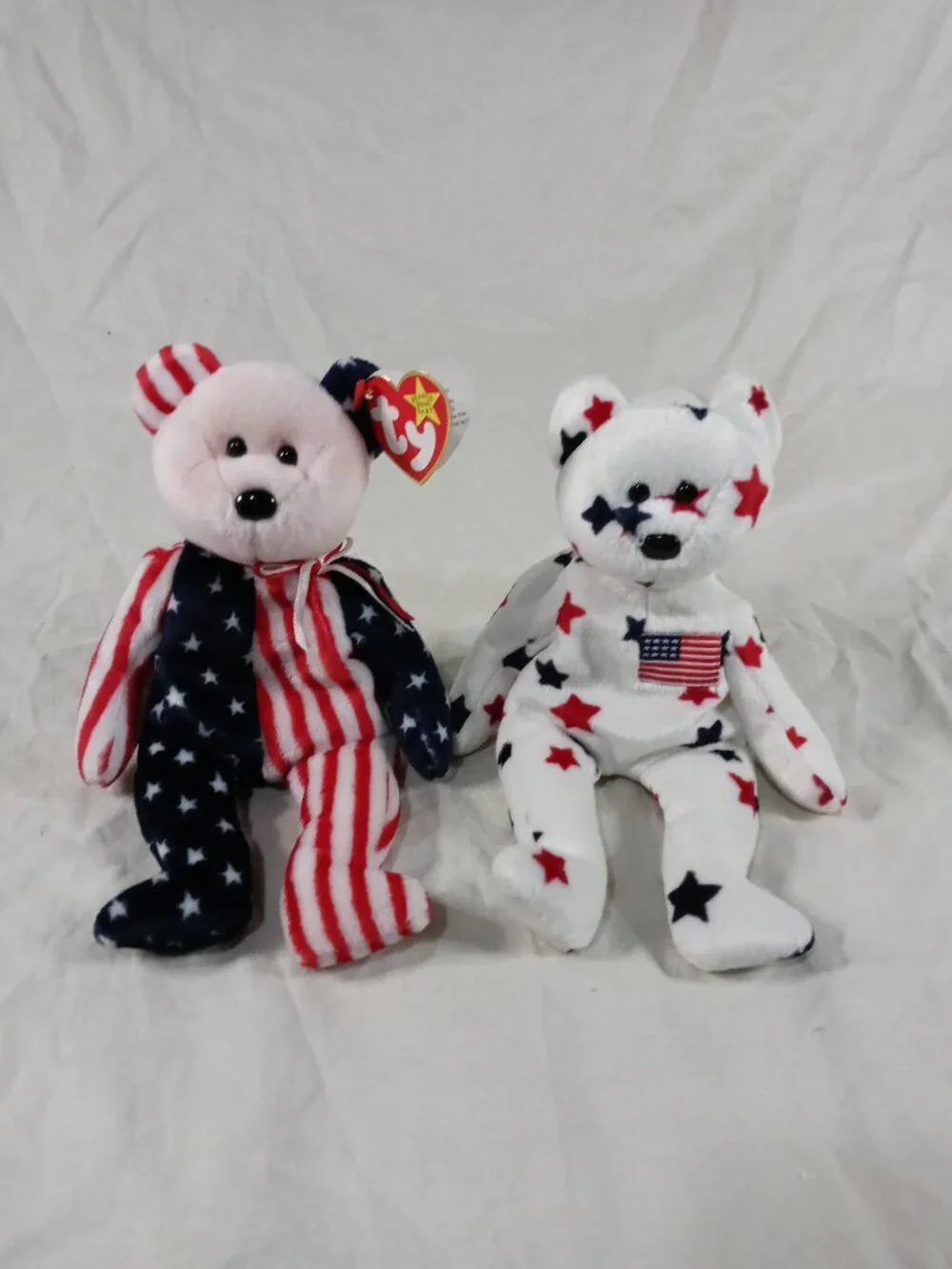 Ty Original Beanie Babies Retried Rare 98' Glory/ 99' Spangle Plush w Tags